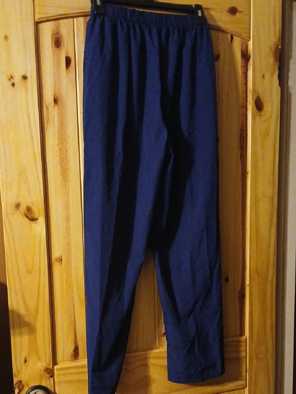 Women's Elastic-Waist Navy Pants